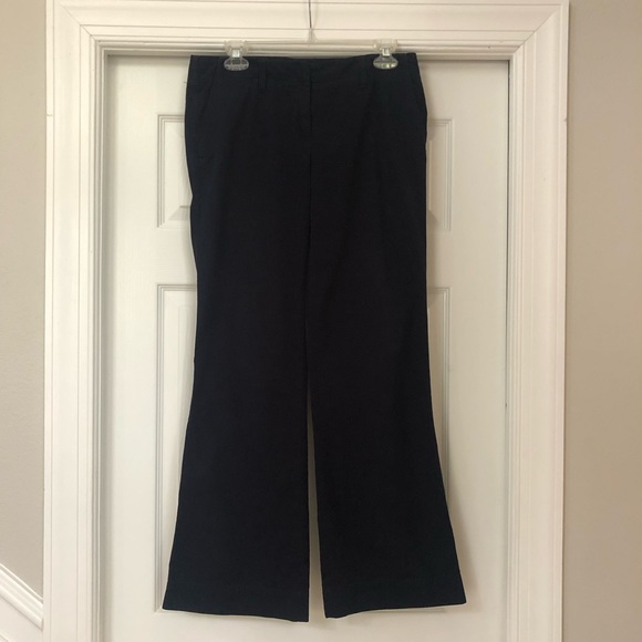 J. Crew Navy City Fit Cotton Wide Leg Flare Chino Pants - Picture 9 of 16